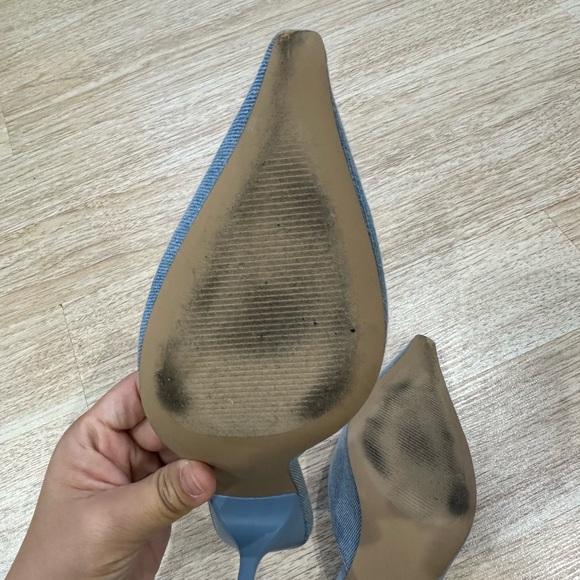 Steve Madden Brianne Denim Mules Heels - Picture 5 of 5